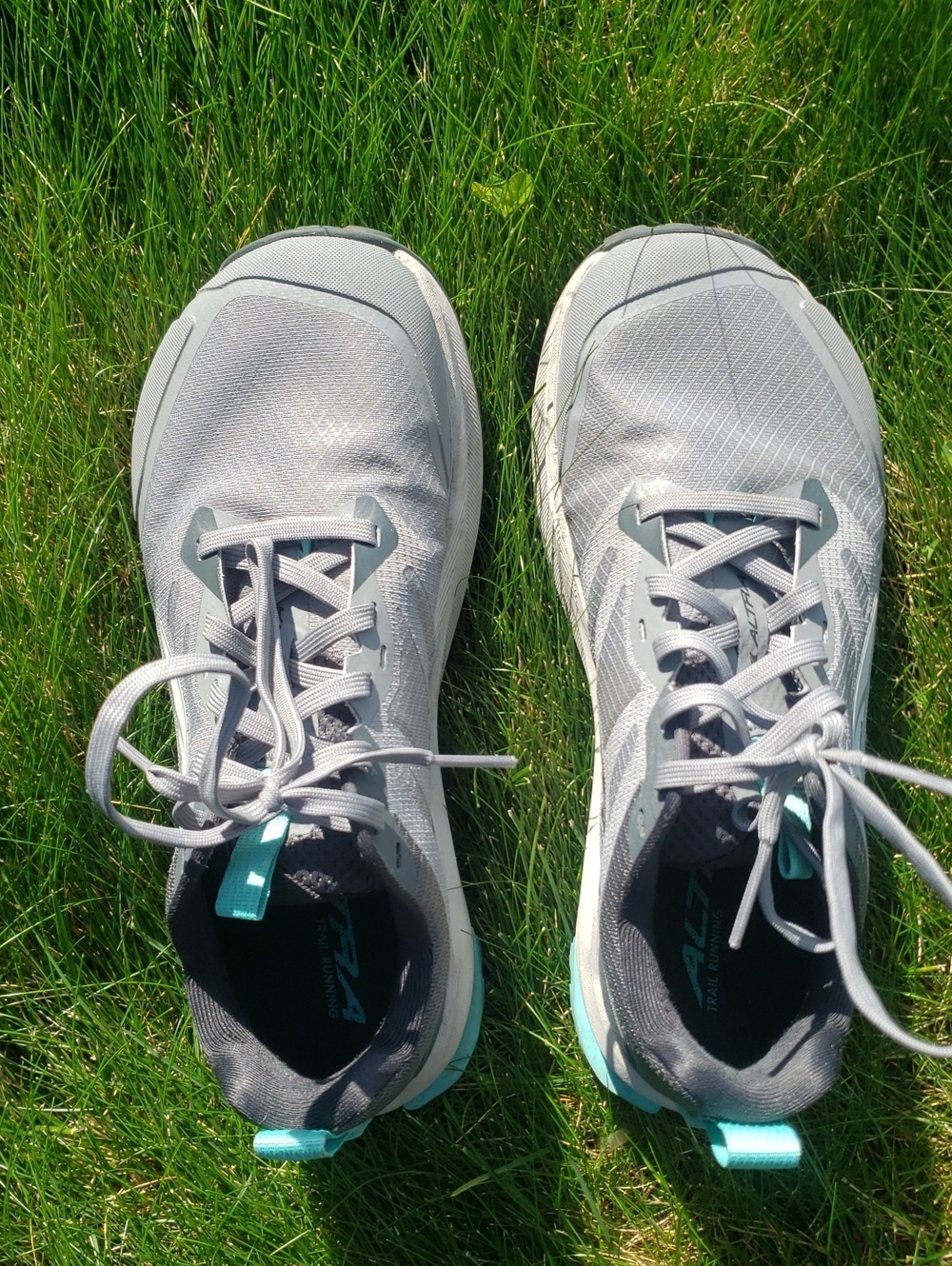 Altra Women's Gray Running Shoes with Teal Accents